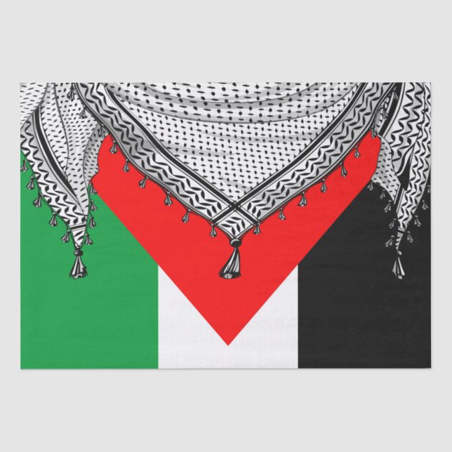 Keffiyeh palästinensischer Scarf Traditionelles Ge Seidenpapier (Vorderseite)