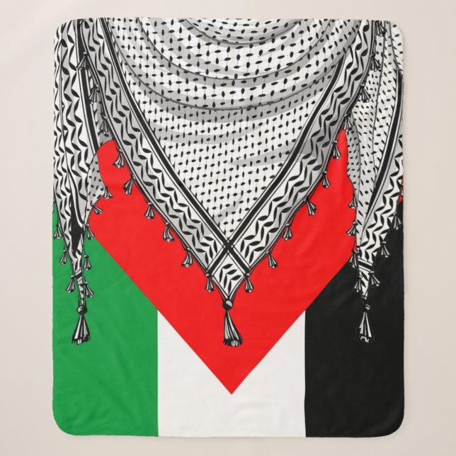 Keffiyeh palästinensischer Scarf Traditionelles Ge Sherpadecke (Vorderseite)