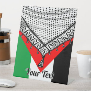 Keffiyeh palästinensischer Scarf Traditionelles Ge Sockelschild