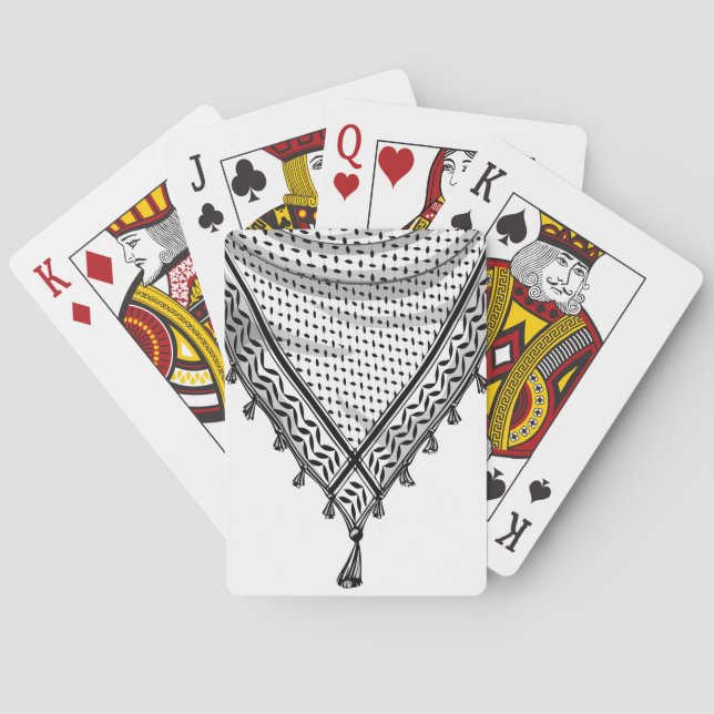 Keffiyeh palästinensischer Scarf Traditionelles Ge Spielkarten (Rückseite)