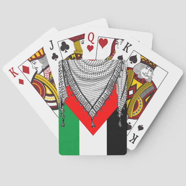 Keffiyeh palästinensischer Scarf Traditionelles Ge Spielkarten (Rückseite)