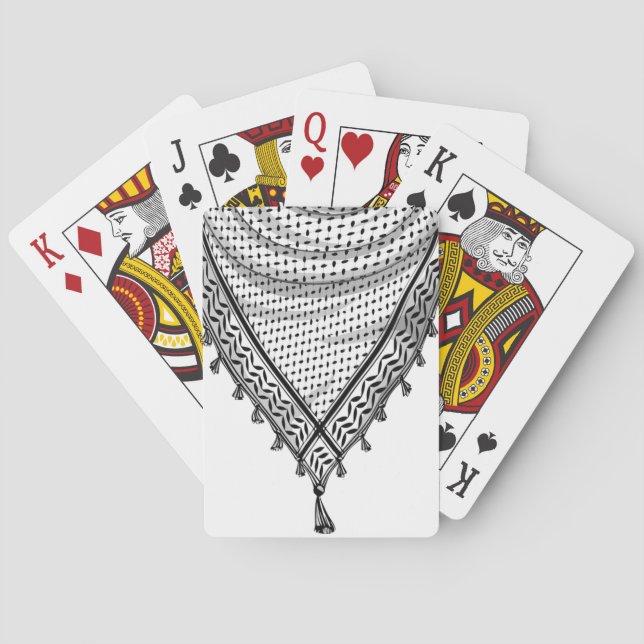 Keffiyeh palästinensischer Scarf Traditionelles Ge Spielkarten (Rückseite)