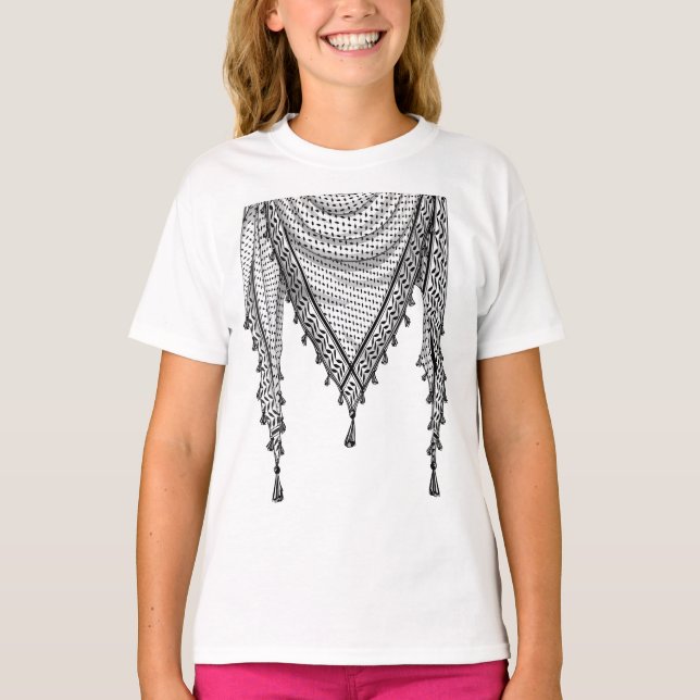 Keffiyeh palästinensischer Scarf Traditionelles Ge T-Shirt (Vorderseite)