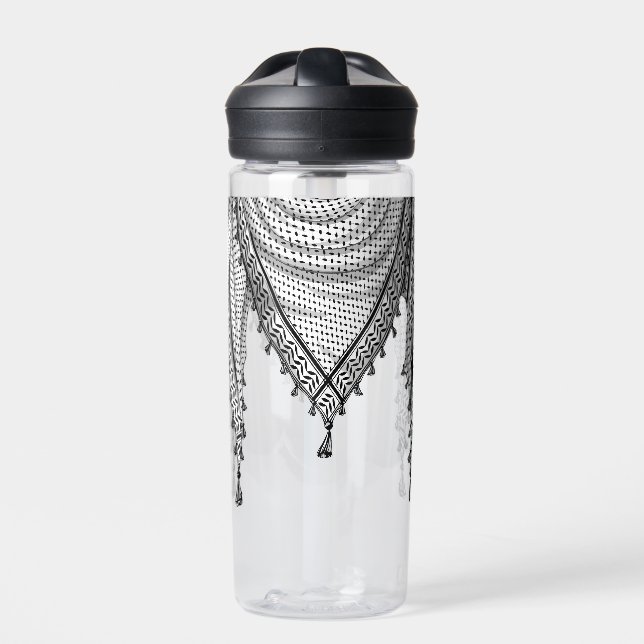 Keffiyeh palästinensischer Scarf Traditionelles Ge Trinkflasche (Vorderseite)