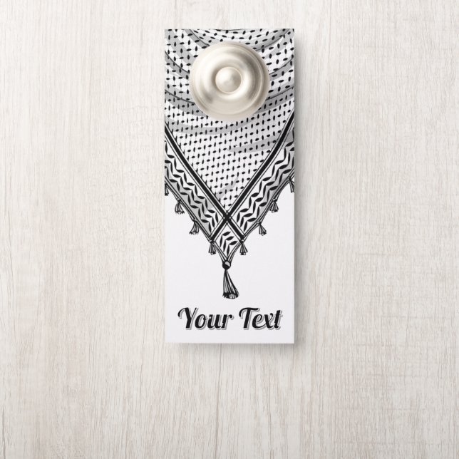 Keffiyeh palästinensischer Scarf Traditionelles Ge Türanhänger (Auf Knauf)