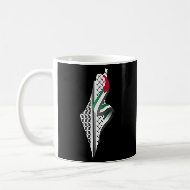 Keffiyeh Palestine Map Arabic Scarf Shemagh Palest Kaffeetasse (Links)