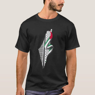 Keffiyeh Palestine Map Arabic Scarf Shemagh Palest T-Shirt
