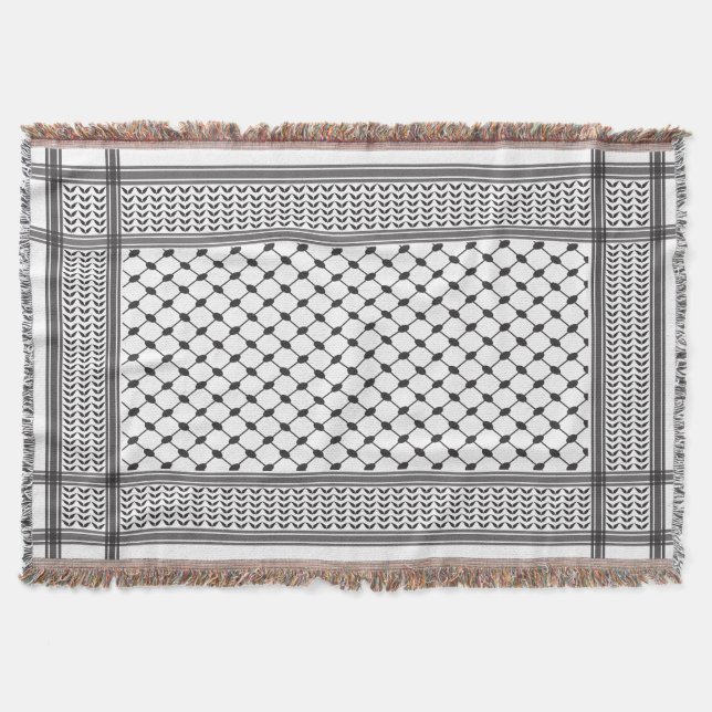 Keffiyeh Palestine Pattern Decke (Vorderseite)