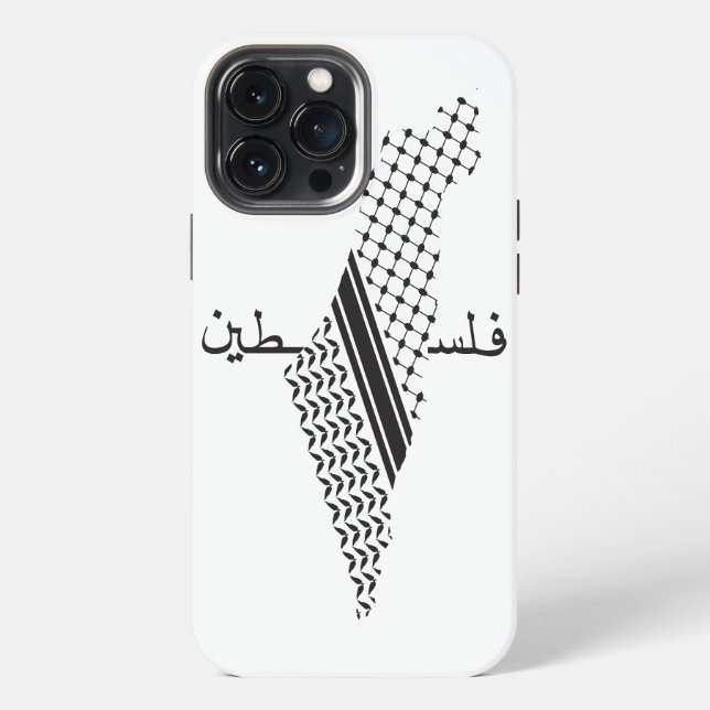 Keffiyeh Palestine Pattern Map iPhone 13 Pro Max Hülle (Rückseite)
