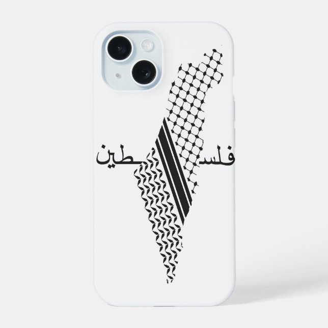 Keffiyeh Palestine Pattern Map iPhone 15 Hülle (Rückseite)