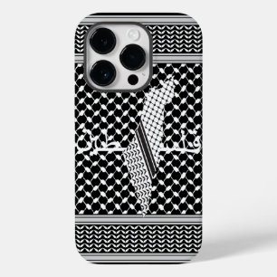 Keffiyeh Palestine Pattern White Case-Mate iPhone 14 Pro Hülle