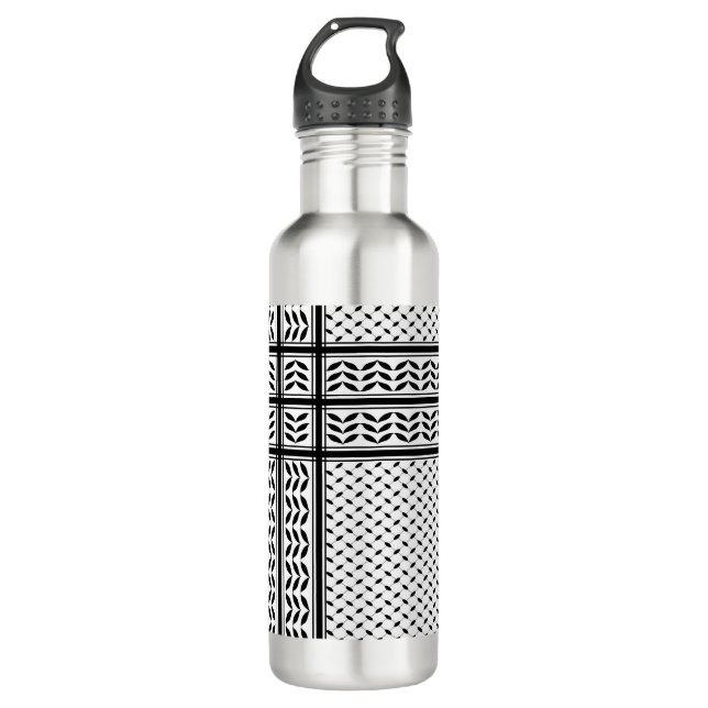 Keffiyeh-Symbol des palästinensischen Widerstandsm Edelstahlflasche (Vorderseite)
