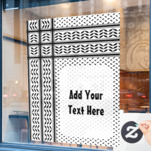 Keffiyeh-Symbol des palästinensischen Widerstandsm Fensteraufkleber
