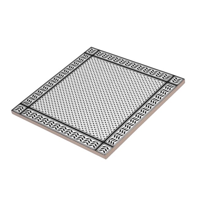 Keffiyeh-Symbol des palästinensischen Widerstandsm Fliese (Seite)