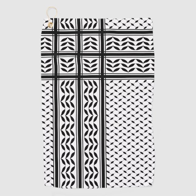 Keffiyeh-Symbol des palästinensischen Widerstandsm Golfhandtuch (Vorderseite)