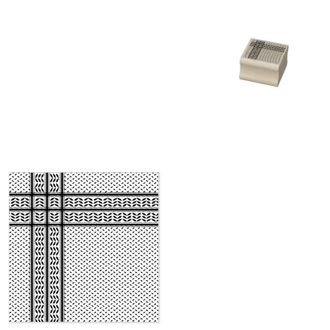 Keffiyeh-Symbol des palästinensischen Widerstandsm Gummistempel (Stempel)