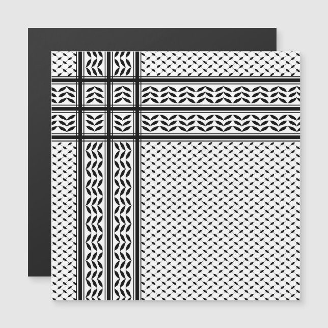 Keffiyeh-Symbol des palästinensischen Widerstandsm Magnetkarte (Vorne/Hinten)