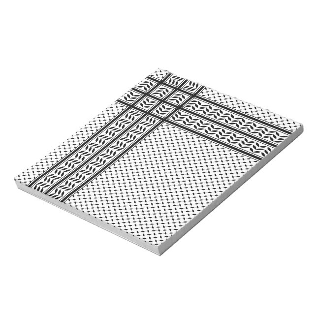 Keffiyeh-Symbol des palästinensischen Widerstandsm Notizblock (Rotiert)