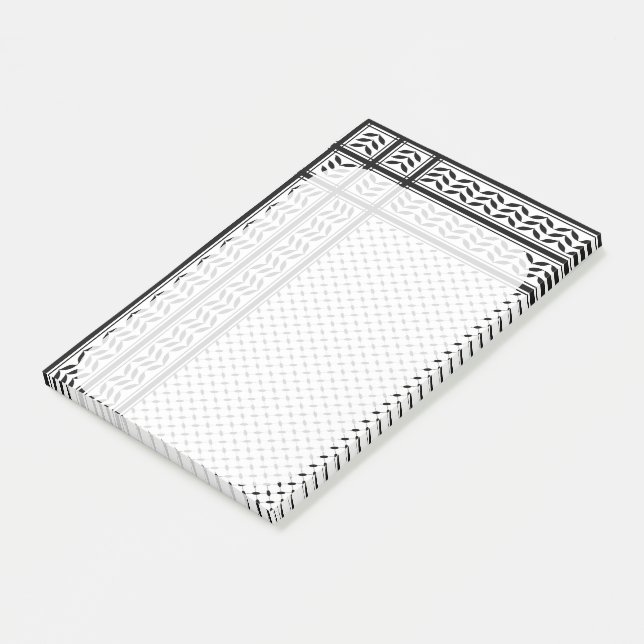 Keffiyeh-Symbol des palästinensischen Widerstandsm Post-it Klebezettel (angewinkelt)