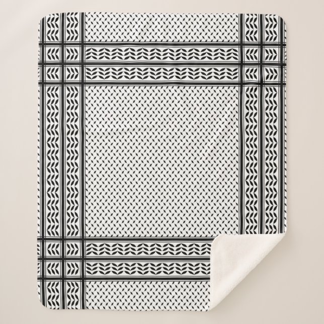 Keffiyeh-Symbol des palästinensischen Widerstandsm Sherpadecke (Vorderseite)