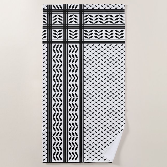 Keffiyeh-Symbol des palästinensischen Widerstandsm Strandtuch (Vorderseite)