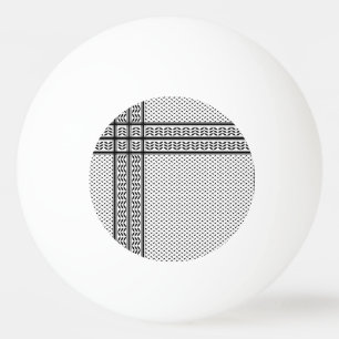 Keffiyeh-Symbol des palästinensischen Widerstandsm Tischtennisball