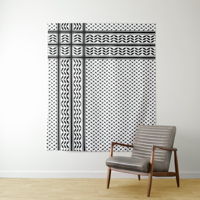Keffiyeh-Symbol des palästinensischen Widerstandsm Wandteppich (Beispiel)