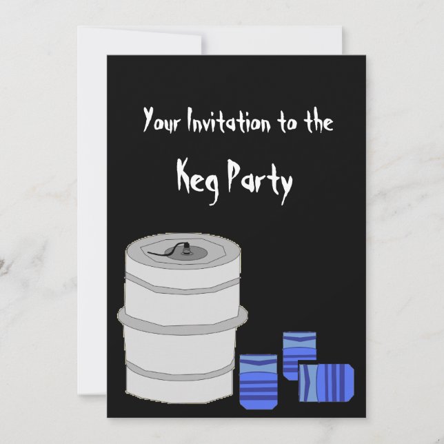 Keg-Party Einladung (Vorderseite)
