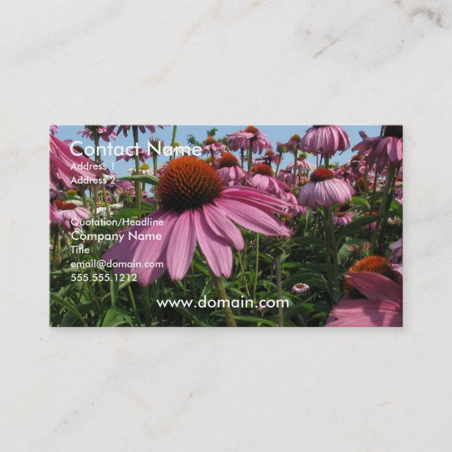 Kegel-Blumen-Geschäfts-Karte Visitenkarte (Vorderseite)
