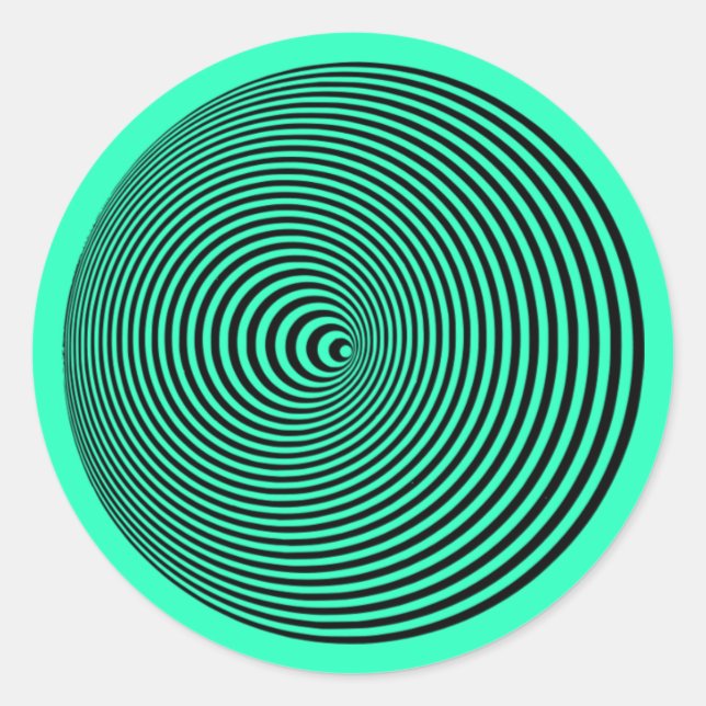 Kegel-Wässerung: Täuschungs-Hypnotik-Spirale Runder Aufkleber (Vorderseite)