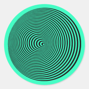 Kegel-Wässerung: Täuschungs-Hypnotik-Spirale Runder Aufkleber