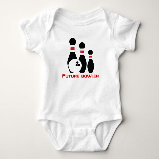Kegelball und Buttone Baby Strampler (Vorderseite)