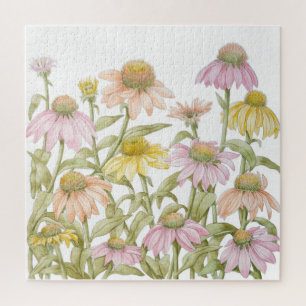 Kegelblumen-Aquarell-Botanik-Kunst