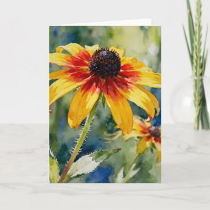 Kegelblumenstudie C in Aquarell Karte