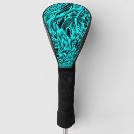 Kegelförmige Quadrate spiegeln sich in einem zyani Golf Headcover