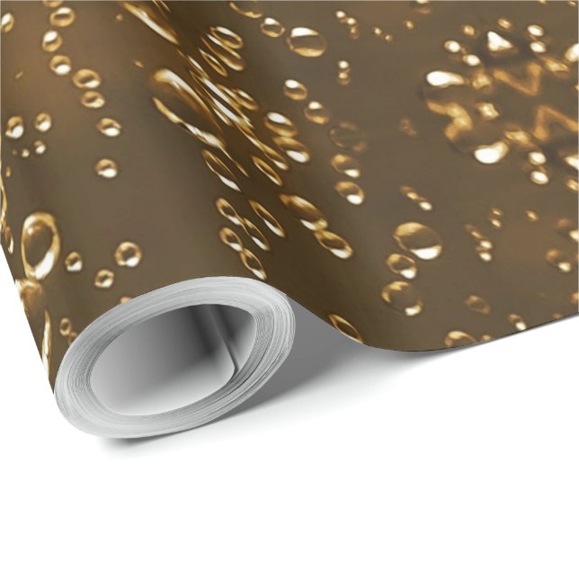 Kegelsteine Wasser tropft feierlich braun Geschenkpapier (Rolleneckpunkt)
