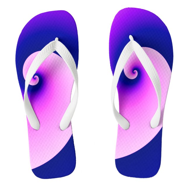 Kegelwellen in Lila Flip Flops (Fußbett)