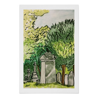 Kehle auf dem Friedhof Poster
