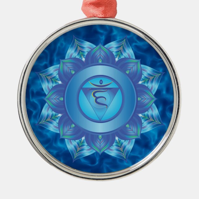 Kehle Chakra Verzierungen Ornament Aus Metall (Vorne)