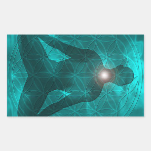 Kehle Chakra Vishuddha Rechteckiger Aufkleber