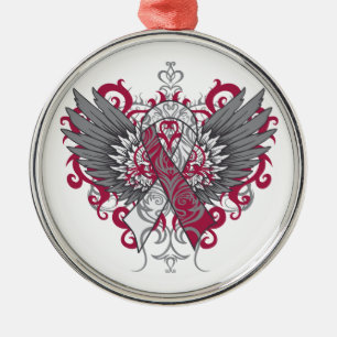 Kehle-Krebs-coole Flügel Silbernes Ornament