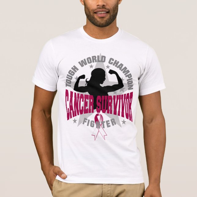 Kehlkopfkrebs-starker Überlebender T-Shirt (Vorderseite)