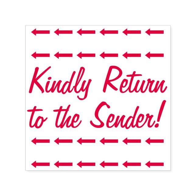 "Kehren Sie bitte zum Absender zurück!" Briefmarke Permastempel (Design)