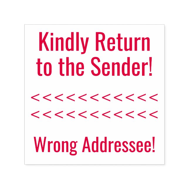 "Kehren Sie bitte zum Absender zurück!" Briefmarke Permastempel (Design)