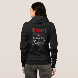 Kehren und Glauben an das Evangelium: Christlicher Hoodie