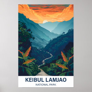 Keibul Lamjao Nationalpark Indien Reisen Poster