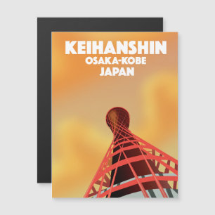 Keihanshin Osaka Kobe Japan Reiseplakat Magnetkarte