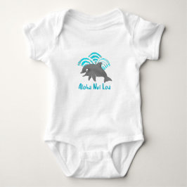 Keiki Watercolor Dolphin Wave Baby Strampler