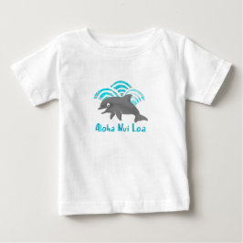 Keiki Watercolor Dolphin Wave Baby T-shirt