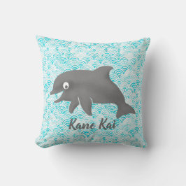Keiki Watercolor Dolphin Wave maßgeschneidert Kissen